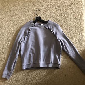 Lavender Cropped Sweatshirt